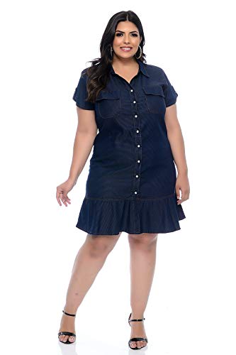 Vestido Chemisier Jeans Plus Size Anastasia-50