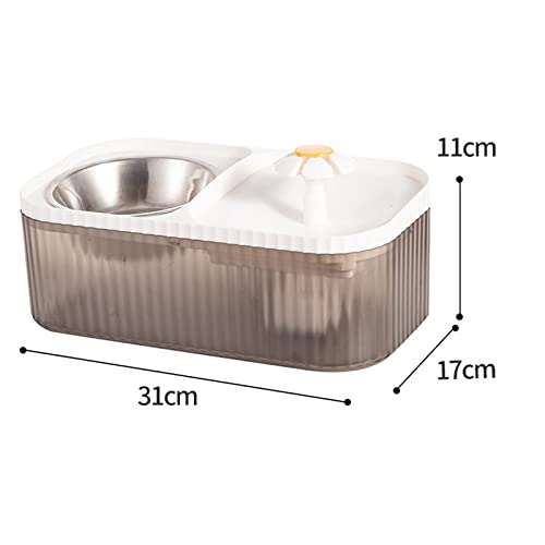 Fuente de agua para gato 3L con bomba silenciosa y recipiente acero miniatura 2