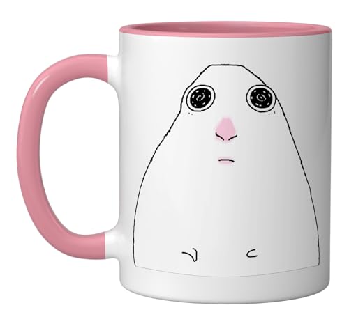 Hamster Reaction Ceramic Mug Pink/White