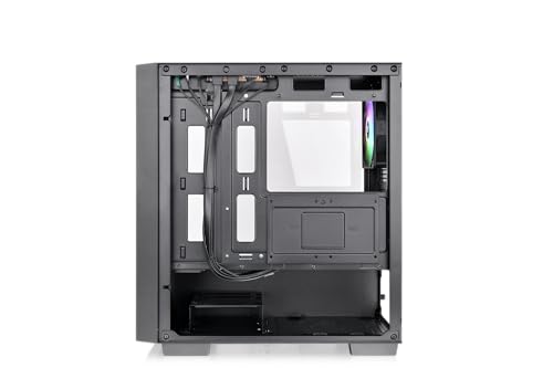 Image of Thermaltake Versa H16 TG ARGB Black Micro ATX Tower Case; Tempered Glass Side Panel; 3 Pre-Installed ARGB Fans; CA-1Y8-00S1WN-02; 3 Year Warranty
