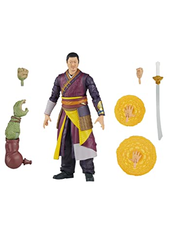 Marvel Hasbro Legends Series Doctor Strange in The Multiverse of Madness, Figurine Marvel's Wong MCU de 15 cm, 4 Accessoires, pièce Build-A-Figure Multicolore F0369