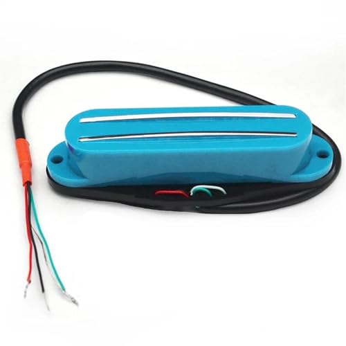 エレキギター用ピックアップ ツインピックアップ ミニハムバッカー デュアルレール 9K FD ST エレキギター交換用(Sky Blue)