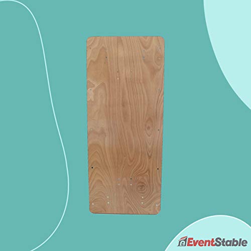 Eventstable Titan Series Folding Table - Commercial Grade Plywood Foldable Table - Rectangle Durable Fold Up Table For Parties Banquet Halls Wedding Venues - 10 Pack #TOP3