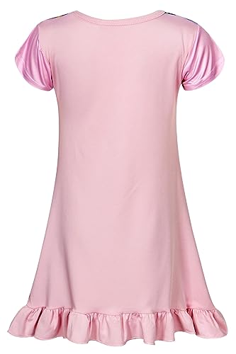 Eledobby Princess Dress for Girls Summer Short Sleeve A-Line Swing Sundress Kids Playwear Beach Twirly Casual Dresses2