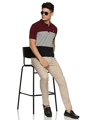 Image of ADRO Men's 100% Cotton Regular Fit Polo T-Shirt