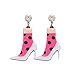 QIN Pendientes Femeninos Fashion Fashion Earreboy Cosplay es Captura llamativa Captura Punk Jewelry para Fiesta Exagerated Record Cuchillos Halloween