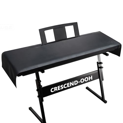 Crescend-ooh Piano Keyboard Dust Cover – Black...