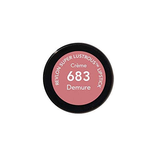 Revlon Super Lustrous Lipstick, Creamy Formula For Soft, Fuller-Looking Lips, Moisturized Feel, Demure (683), 0.15 oz