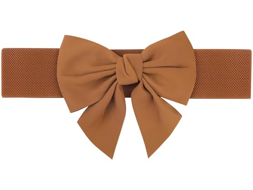 Women's Plus Size Elastic Wide Belt Dress Bowknot Waistband Decoration Fashion Versatile Belts