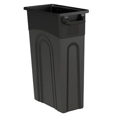 United Solutions TI0032Highboy contenedor de residuos en negro, Plástico, Negro, Paquete de 4