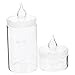 SOLUSTRE 2pcs Glass Weighing Bottle Lab Glass Jars Laboratory Glass Bottles Glass Reagent Bottles Wide Mouth Wash Bottle Ground Glass Stopper Laboratory Jars Lab Supply Simple