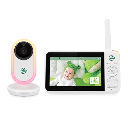 Image of LeapFrog LF2415 Baby Monitor, 5” IPS LCD Screen, 1000ft Range, Night Vision, Soothing Lullabies, NightLight, 2-Way Audio, Temperature Sensor, SecureTransmission No WiFi