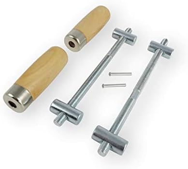 Taytools Wooden Hand Screw Clamp Kits with Rods, Pivot Nuts and Handles (6 inch)
