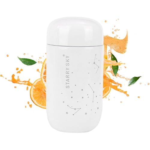 Botella Térmica - Cantimplora Estrellada Mini Huevo - Termo Portátil Doble Pared al Vacío para Bebidas Frías y Calientes - para Deportes, Escuela, Guardería, Senderismo y Viajes