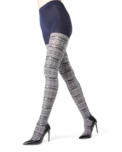 Image of MeMoi Selbu Sky Geometric Sweater Tights