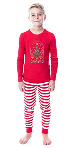 Harry Potter Christmas Sweater Golden Trio Wizarding World Tight Fit Cotton Matching Family Pajama Set3