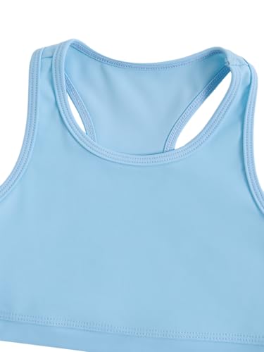 Image of SOLY HUX Toddler Girl's 2 Piece Workout Outfits Lightweight Crop Tank Tops and Skort Athletic Set