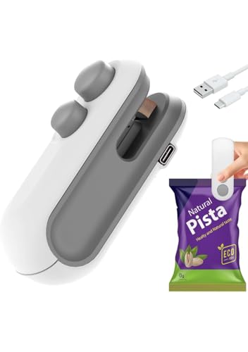 Image of Portable Mini Sealing Machine, Handheld 2-in-1 Heat Sealer and Cutter, Rechargeable Battery, Food Storage Bag Sealer for Snacks, Chips, Fresh Storage, Plastic Bags