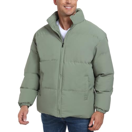 ［todayful］stand collar down jacket Mens Padded Jacket Stand Collar Windproof Down Jacket Full