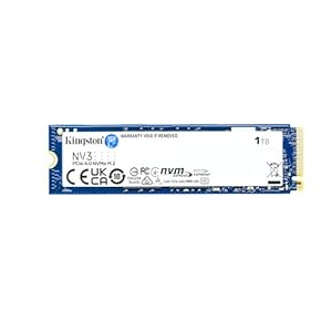 Kingston NV3 1TB M.2 2280 NVMe SSD | PCIe 4.0 Gen 4×4 | Hasta 6000 MB/s | SNV3S/1000G