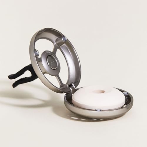 Image of MAISON BERGER Car Diffuser Set, Aroma Energy | Grapefruit Orange Zest Notes, Refillable Vent Clip, 4-Week Passive Diffusion