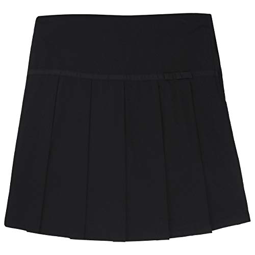 French Toast girls Pleated Scooter With Grosgrain Ribbon School Uniform Skirt, Black, 8 US