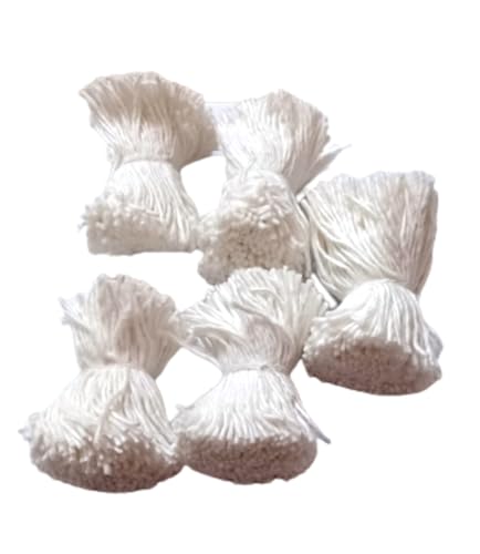 Cotton 365 Wicks | Diya Batti for Pooja Aarti White | (2 Inch Lon...