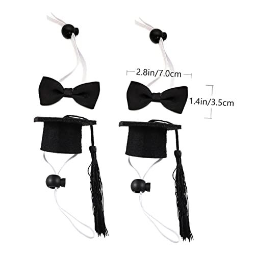 Set Sombrero de Graduación y Corbatín Mini para Perros miniatura 2
