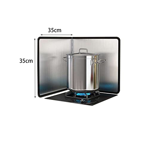 Amas de acero inoxidable Guardia para cocinar, resistente al escudo anti-sparpatar de calor, barrera de aceite plegable Volver protectora con superficie no psálida y bordes curvos, cocina de salving e