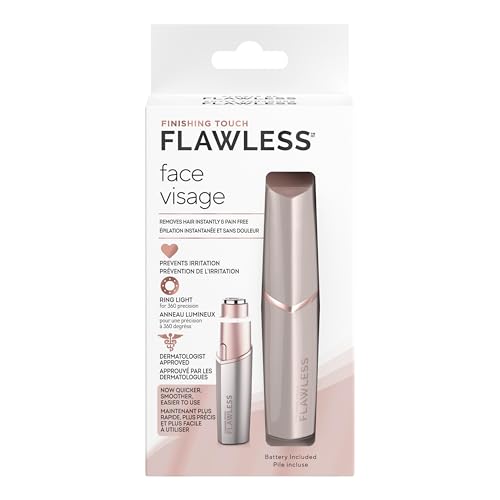 Finishing Touch Flawless Facial Hair Remover, Blush, 1 Count (Packaging may vary)