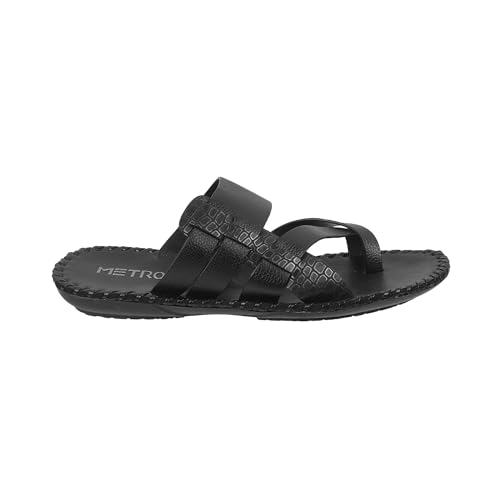 Image of Metro Men Faux Leather Thong Chappal