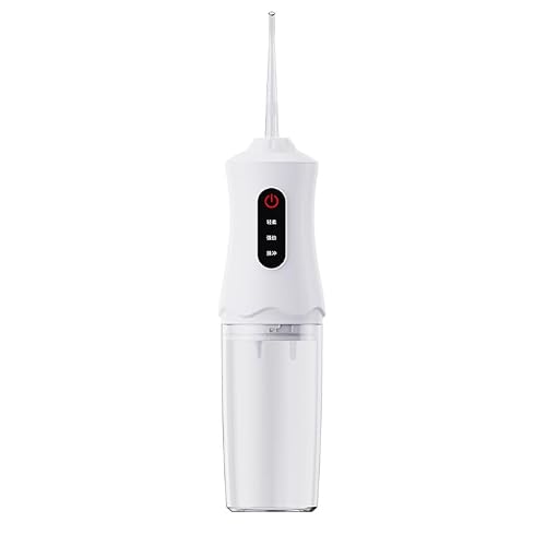 Irrigador Dental Portatil Bucal, Irrigador Dental Portátil Recargable – Water Flosser Impermeable con 4 Boquillas, Limpiador de Dientes por Agua a Presión, Incluye Cable de Carga