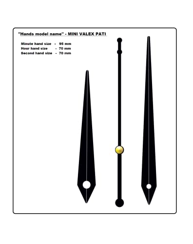 Image of KEDAR Ajanta Quartz Ortime Sweep & Silent Movement Machine for Wall Clock with Fancy Needles (Made in India)-S042