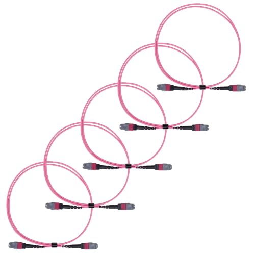TRUE CABLE MTP/MPO OM4 MM 12-Fiber Patch Cable Type B, OFNP, 1m, 5pk