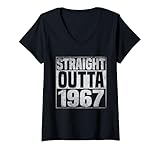 Photo Gallery donna straight outta 1967 classic years vintage birth of birthday maglietta con collo a v Photo Gallery donna straight outta 1967 classic years vintage birth of birthday maglietta con collo a v