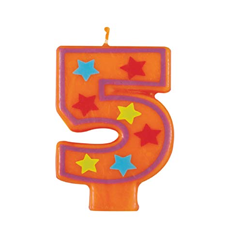 Decorative Stars Number 5 Birthday Candle - //coolthings.us