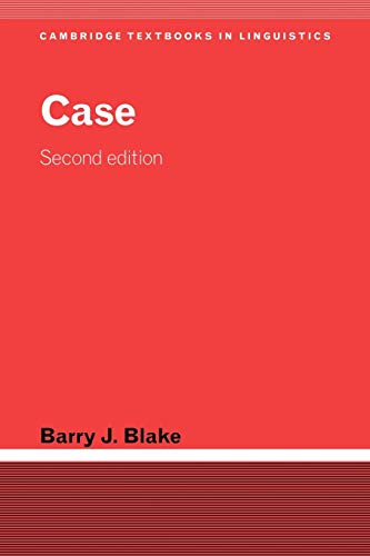 Case (Cambridge Textbooks in Linguistics)