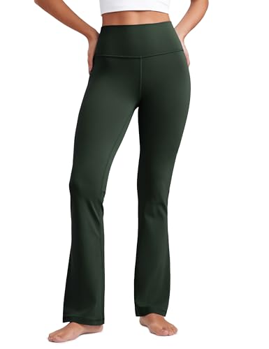 CRZ YOGA Butterluxe Flare Leggings 29"/30.5"/32"/33.5" - High Waist Bootcut Wide Leg Lounge Womens Yoga Pants with Pocket