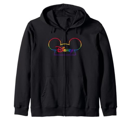 Sweat Mickey Mouse Pride Outline à fermeture éclair pour adulte