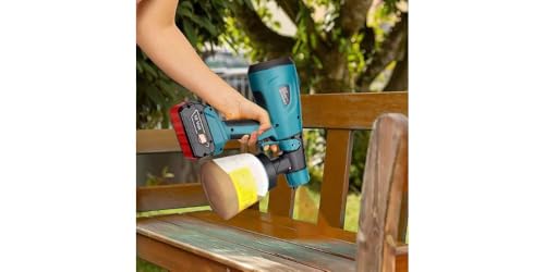10ELED Pistola a Spruzzo di Vernice Elettrica Cordless 18V da 1000 ml