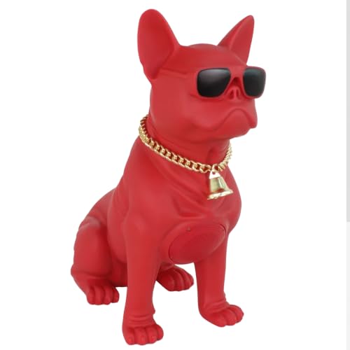Max Power Bulldog Bluetooth Speaker, Wireless Novelty Party Stereo, Red