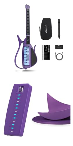 Guitare Smart Enya CYBER-G Violette avec Module Médiator et Support