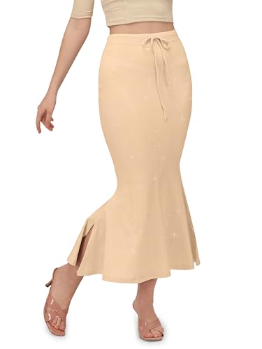 Image of Mehrang Stretchable Shimmer Saree Shapewear Petticoat for Women, Skirts for Women,Shape Wear Dress for Saree