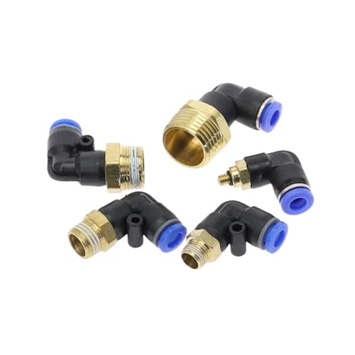 Conector de codo neumático rápido para manguera de 12 mm y rosca de 1/4 4