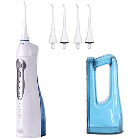 ToiletTree Products Poseidon Rechargeable Water Flosser with XL Tank - Oral Irrigator with Standard and XL Water Tank - Dental Water Flosser to Support Oral Health and Fight Bad Breath Cover