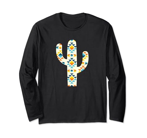 Western Desert Cactus Rodeo Chic, estilo campestre y bohemio Manga Larga