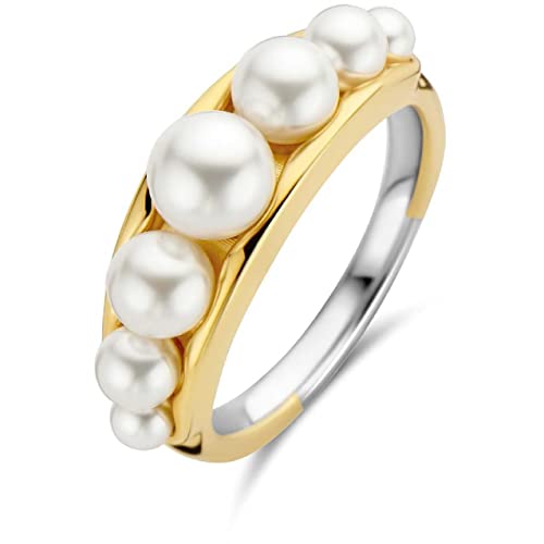 Bague TI SENTO en argent doré 925 modèle 12232PW/48 taille unique