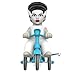Super7 Super Cycles Universal Monsters Bride of Frankenstein with Blue Trike - 5
