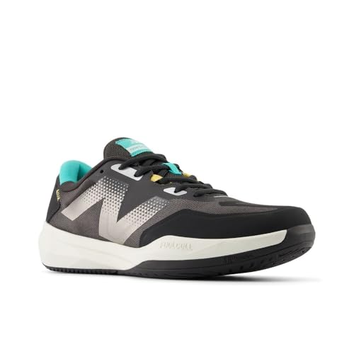 New Balance New Balance Men's FuelCell 796 V4 Tennis Shoe, Black Cement/Cyber Jade/Clementine, 9 M