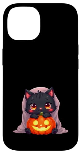 Cute Cat Halloween Pumpkin Spooky Cat Halloween X}zP[X iPhone 14 p